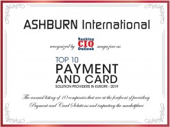ASHBURN International in TOP 10 Payment and Card Solution Providers in Europe 2019